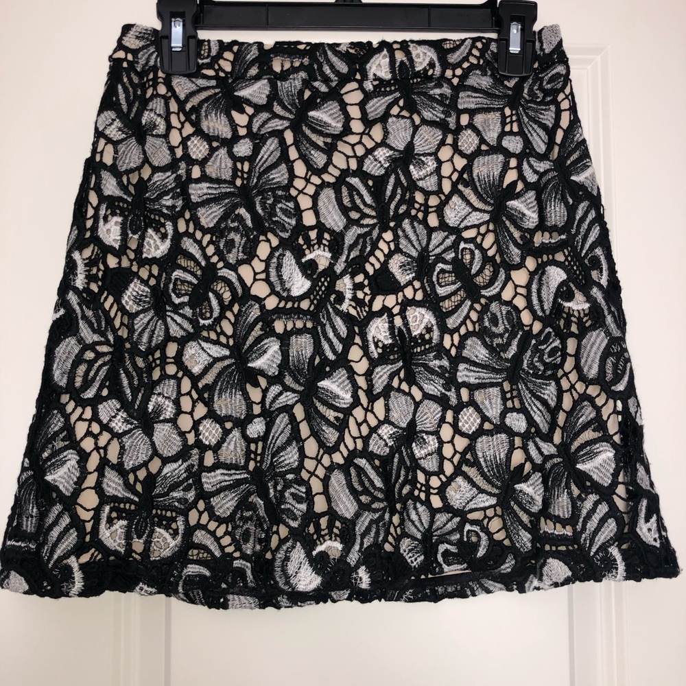 Alice + Olivia Riley Silk Blend A-Line Skirt